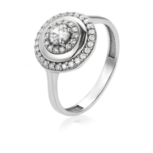 Серебряное кольцо с цирконием КВ440с