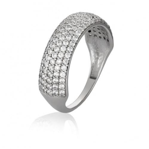 Серебряное кольцо с цирконием КВ444с