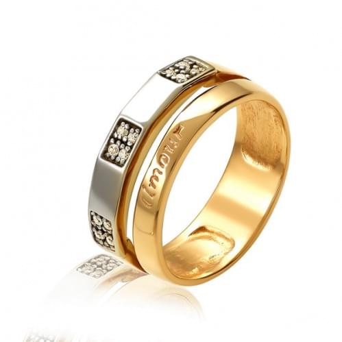 Золотое кольцо с цирконием КВ469(2)и