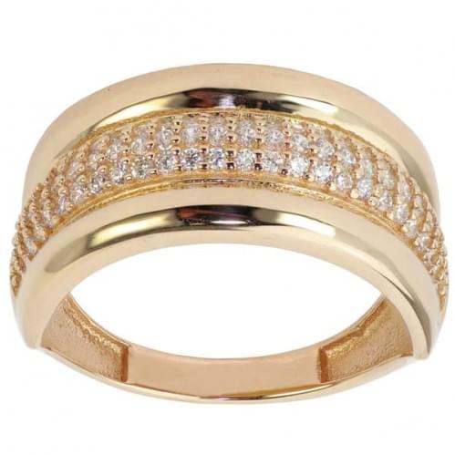 Золотое кольцо с цирконием КВ472и