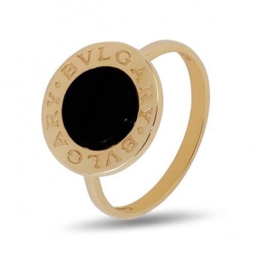 Золотое кольцо с ониксом КВ510и