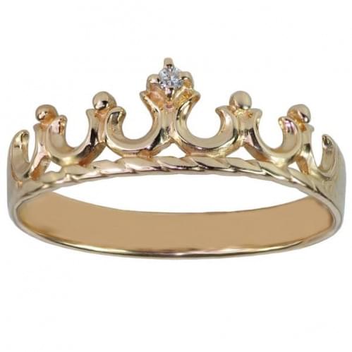 Золотое кольцо с цирконием КВ525и