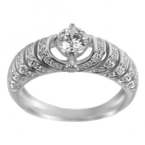 Серебряное кольцо c цирконием КВ544с