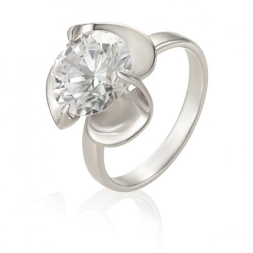 Серебряное кольцо с цирконием КВ552с