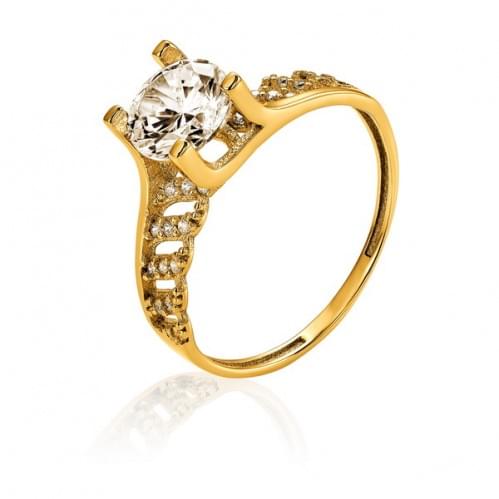 Золотое кольцо с цирконием КВ558и
