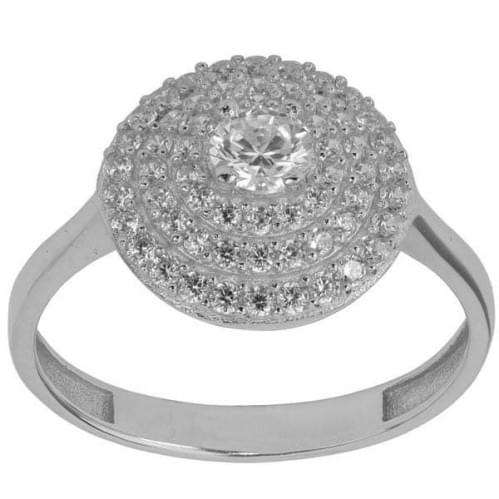 Серебряное кольцо с цирконием КВ573с