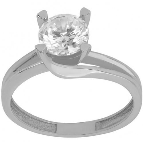 Серебряное кольцо с цирконием КВ608с