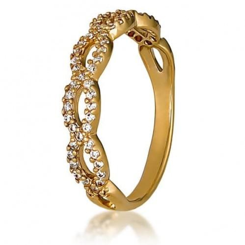Золотое кольцо с цирконием КВ668и