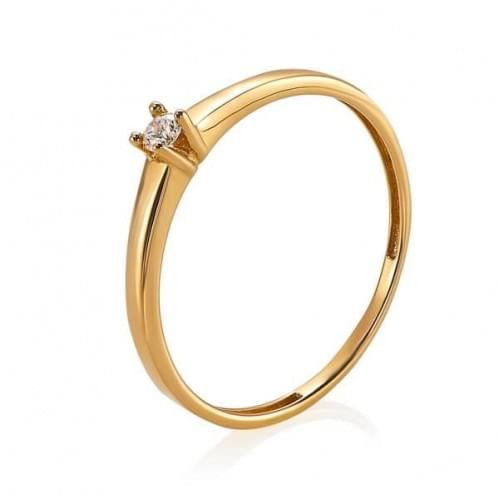 Золотое кольцо с бриллиантом КВ681.00100н