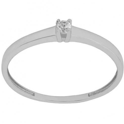 Серебряное кольцо с цирконием КВ681с