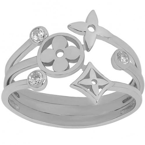 Серебряное кольцо с цирконием КВ693с