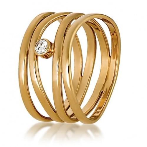 Золотое кольцо с цирконием КВ699и
