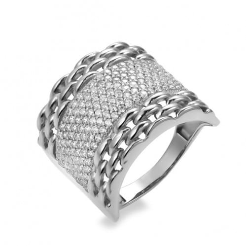 Серебряное кольцо с цирконием КВ700с