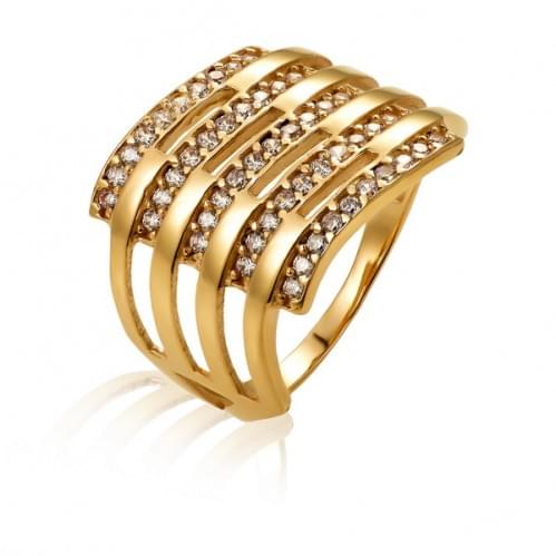 Золотое кольцо с цирконием КВ714и