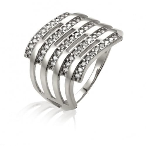 Серебряное кольцо с цирконием КВ714с