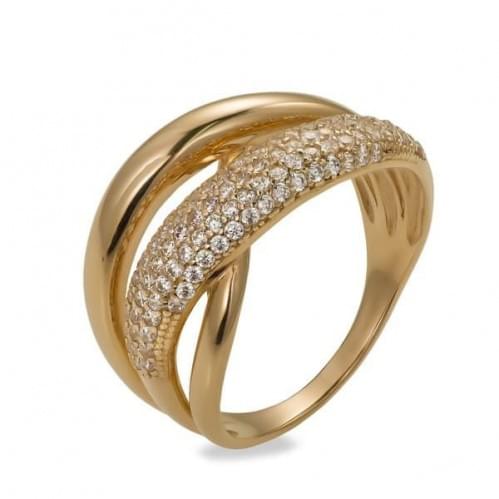 Золотое кольцо с цирконием КВ743и