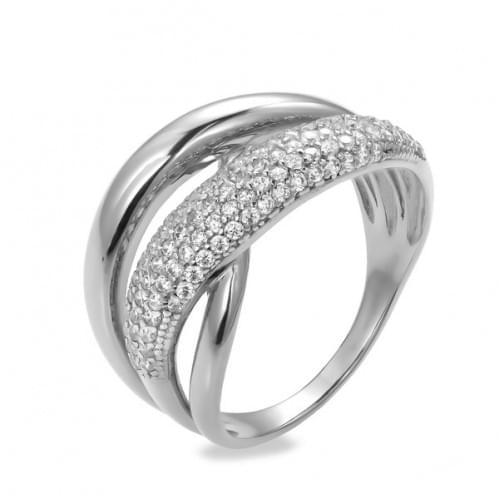 Серебряное кольцо с цирконием КВ743с