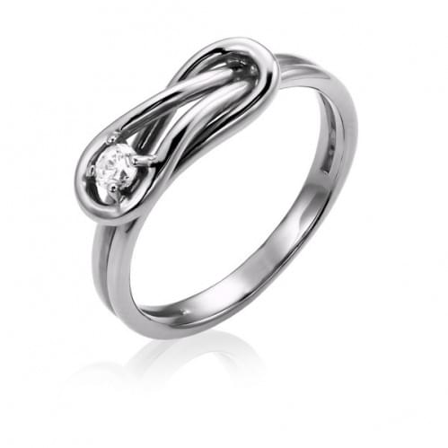 Серебряное кольцо с цирконием КВ749с