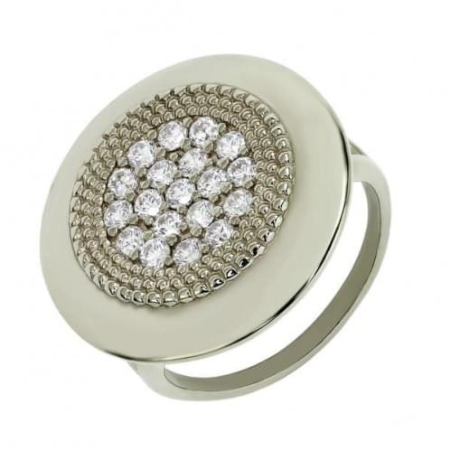 Серебряное кольцо с цирконием КВ767с