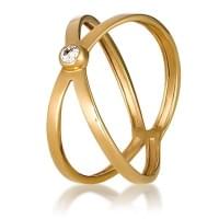 Золота каблучка з цирконієм Золота каблучка з цирконієм
