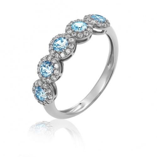 Серебряное кольцо с цирконием КВ818.01с