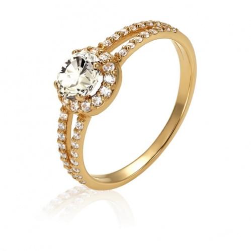 Золотое кольцо с цирконием КВ899(2)ви