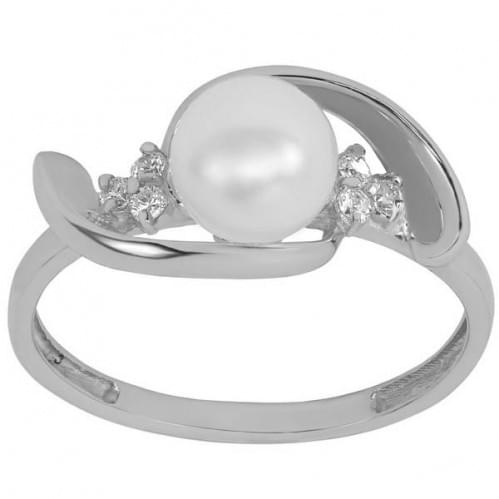Серебряное кольцо с жемчугом КВ905с