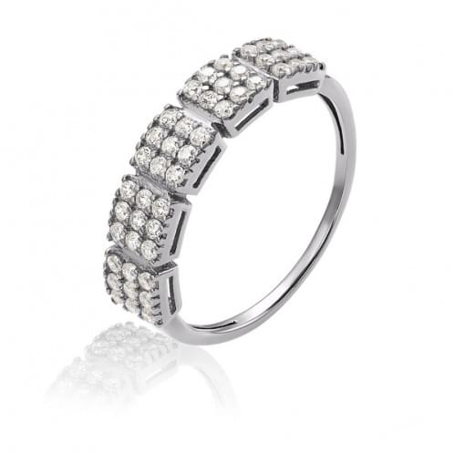 Серебряное кольцо с цирконием КВ908с