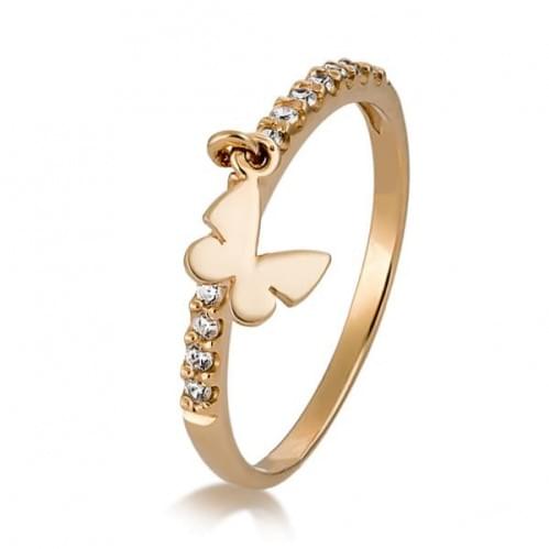 Золотое кольцо с цирконием КВ933.4и