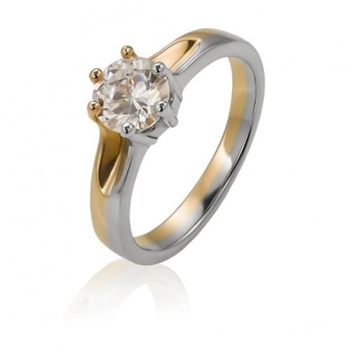 Золотое кольцо с цирконием КВ956и