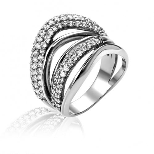 Серебряное кольцо с цирконием КВ957с