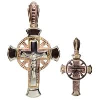 Золотой крестик с цирконием