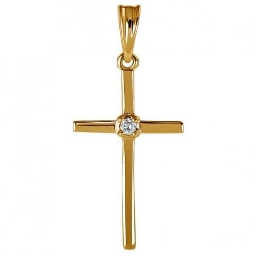 Золотой крестик со вставкой КР294н