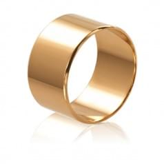 Золотое обручальное кольцо широкое - американка