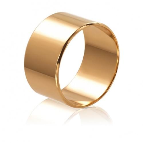 Золотое обручальное кольцо широкое - американка ОК015.10.1евр