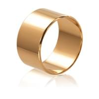 Золотое обручальное кольцо широкое - американка