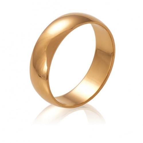 Золотое обручальное кольцо - классическое (европейка) ОК015.5