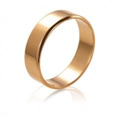 Золотое обручальное кольцо - классическое (американка)