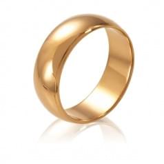 Золотое обручальное кольцо - классическое (европейка)
