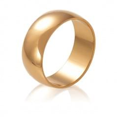 Золотое обручальное кольцо - классическое (европейка)