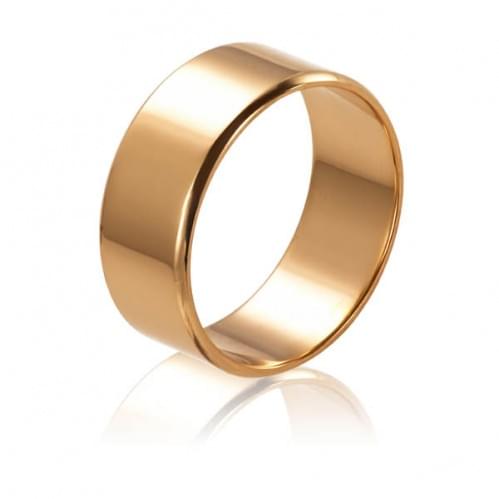Золотое обручальное кольцо - классическое (американка) ОК015.7Евр