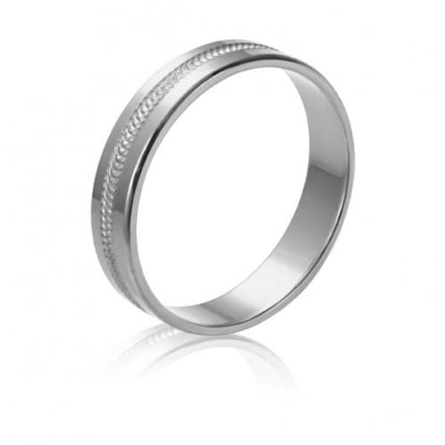 Обручальное кольцо из белого золота ОК196б
