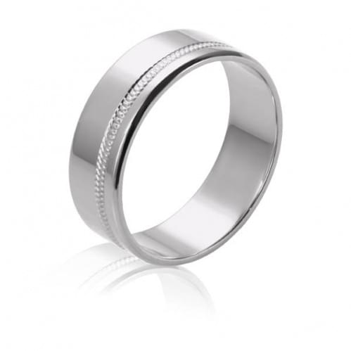 Обручальное кольцо из белого золота ОК220Б
