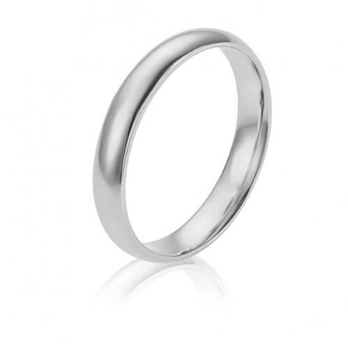 Обручальное кольцо из белого золота - классическое (литое) ОК274.4КБи