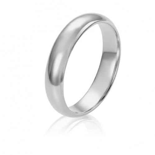Обручальное кольцо из белого золота - классическое (литое) ОК274.5КБи