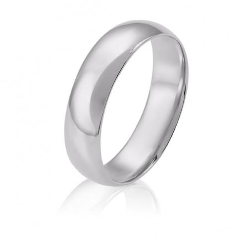 Обручальное кольцо из белого золота - классическое (литое) ОК274.6КБи