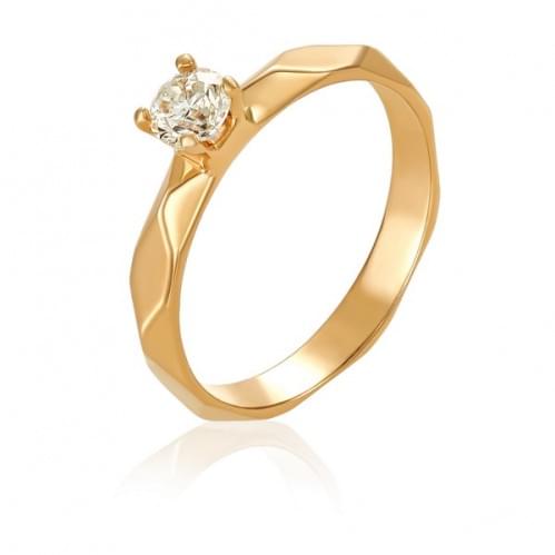 Золотое обручальное кольцо с бриллиантом ОК334(2).00100нр