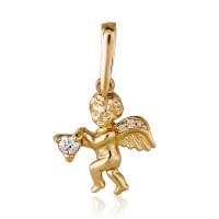 Золотая подвеска-кулон с цирконием Золотая подвеска-кулон с цирконием