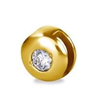 Золота підвіска-кулон з цирконієм