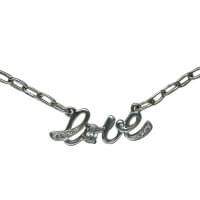 Серебряное колье с цирконием